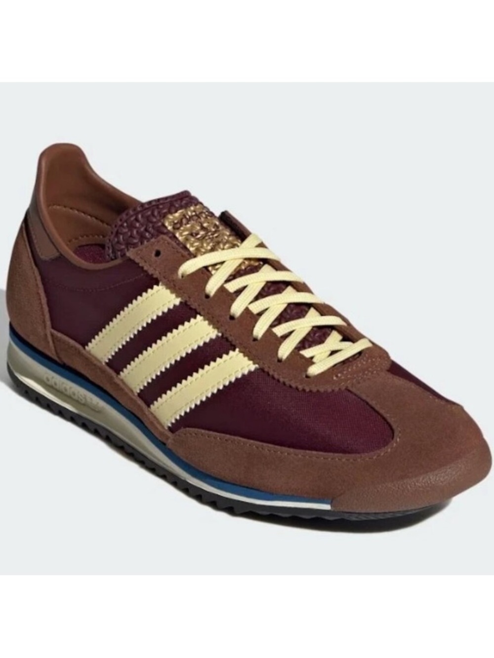 Adidas SL72 - maroon and butter yellow laces